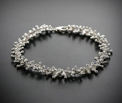 Dripstone silver bracelet For Sale