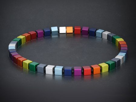 Colorful aluminum  collection cubes necklace Online Hot Sale