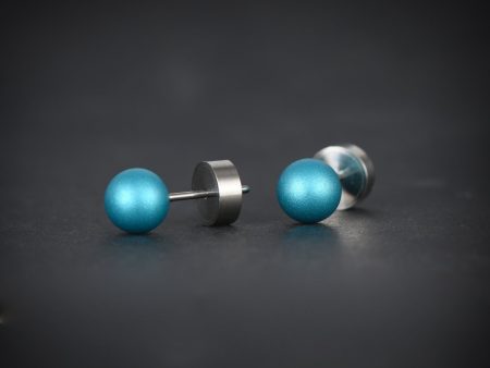 Colorful aluminum  collection classic stud earrings on Sale