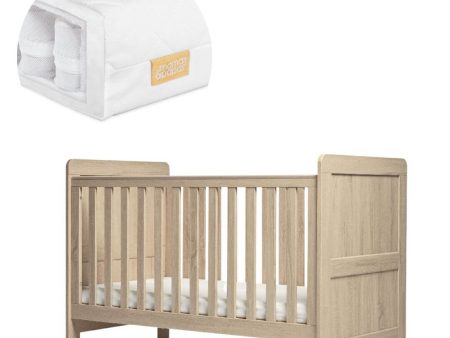 Mamas and Papas Atlas Light Oak Cot + Mattress Bundle Discount