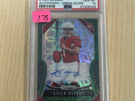 2019 PRIZM KYLER MURRAY #301 RC AUTO GREEN SCOPE  75 PSA 10 GEM MINT Sale