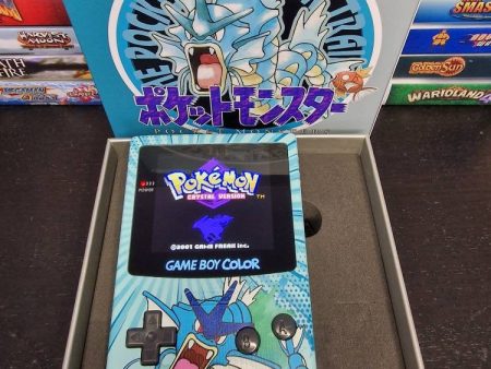 Nintendo Gameboy Color Uv Printed Gyarados Shell Retro Pixel Q5 Ips Screen. 25% Larger Screen. on Sale