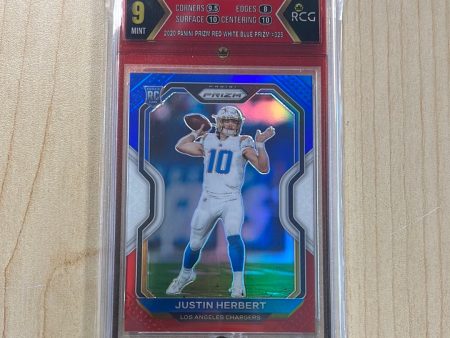 2020 PRIZM JUSTIN HERBERT #325 RC RED WHITE BLUE PRIZM RCG 9 Cheap