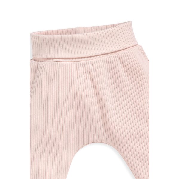 Mamas and Papas Organic Cotton Ribbed Leggings - Pink Online