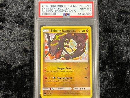 2017 POKÉMON SUN & MOON SHINING RAYQUAZA SHINING LEGENDS #56 PSA 10 GEM MINT For Cheap