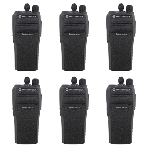 6 Pack of Refurbished Motorola CP200 AAH50RDC9AA2AN 16 Channel 4 Watt UHF 438-470MHz Radio For Cheap