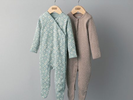 Mamas and Papas Flower Onesies - 2 Pack Online