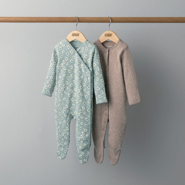 Mamas and Papas Flower Onesies - 2 Pack Online