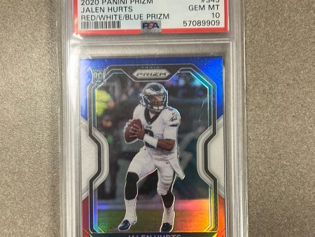 2020 prizm Jalen hurts RWB PSA 10 Online Sale