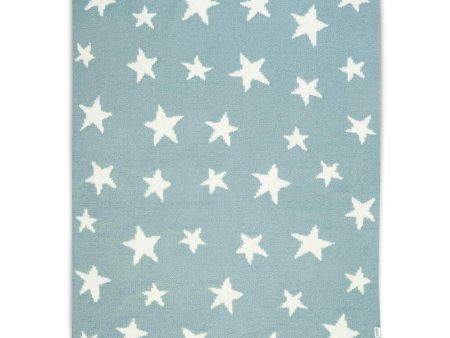 Mamas and Papas Blue Star Chenille Blanket Discount