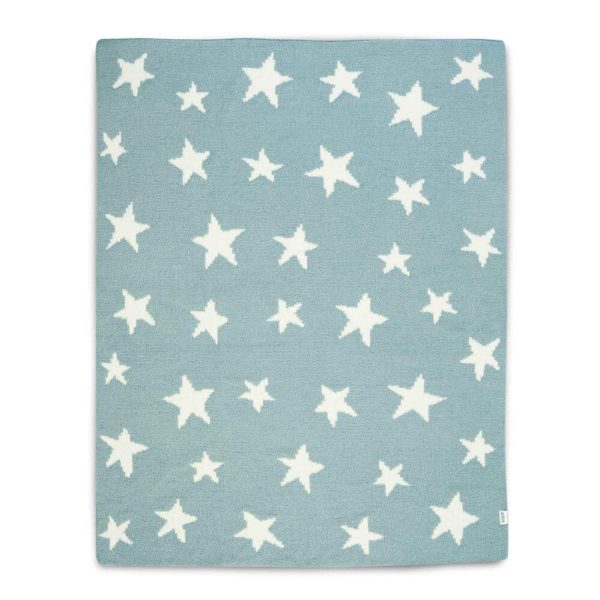 Mamas and Papas Blue Star Chenille Blanket Discount