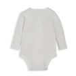 Mamas and Papas Organic Cotton Ribbed Long Sleeve Bodysuit - White on Sale