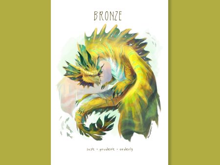 DnD Bronze Dragon Art Print Supply