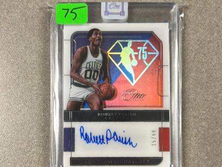 2021-22 PANINI ONE ROBERT PARISH #75-RPS 75TH ANNIVERSARY AUTO  99 Discount