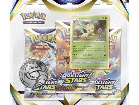 Pokemon TCG: Sword & Shield-Brilliant Stars 3 Booster Packs (Random) Online Hot Sale