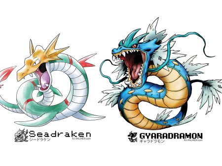 Seadraken and Gyaradramon Print Cheap