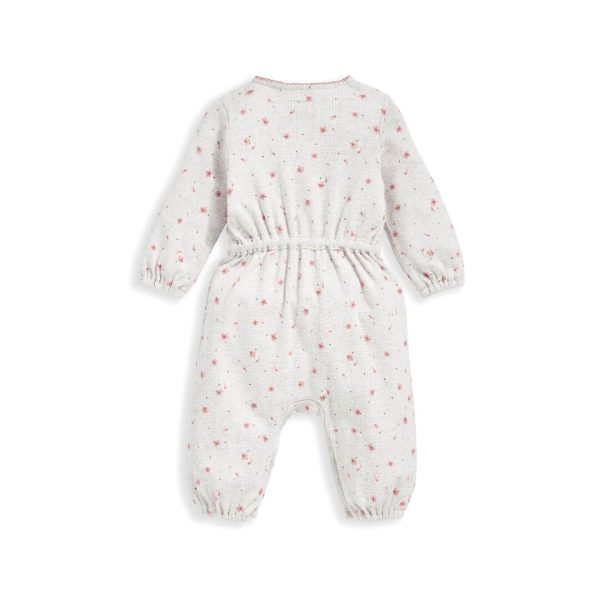 Mamas and Papas Floral Pointelle Waisted Romper - NEWBORN Size Online