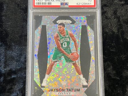 2017-18 PRIZM JAYSON TATUM #16 RC FAST BREAK PRIZM PSA 10 GEM MINT Online Sale