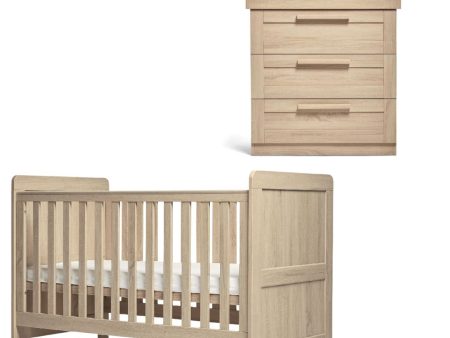 Mamas and Papas Atlas Light Oak Bundle - Cot + Dresser Sale