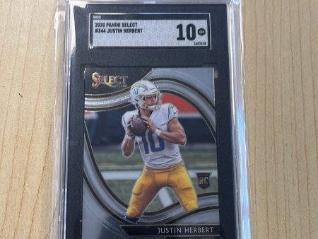 2020 SELECT JUSTIN HERBERT #355 FIELD LEVEL SGC 10 For Cheap