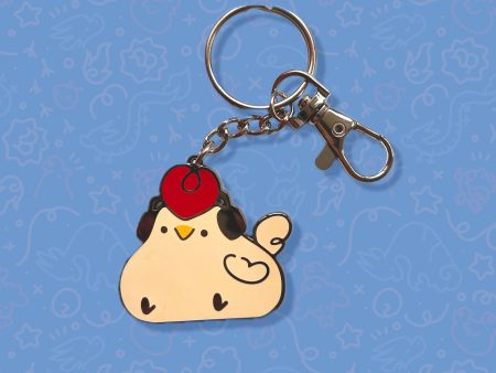 Headphones Chook Metal Keychain For Discount