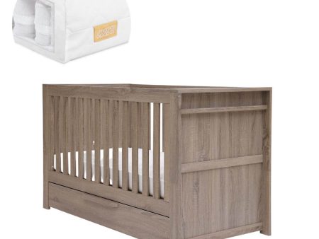 Mamas and Papas Franklin Grey Wash Cot + Mattress Bundle Online now