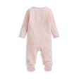 Mamas and Papas Organic Cotton Ribbed Onesie with Zip - Pink Fashion