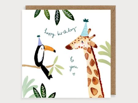 Toucan & Giraffe Happy Birthday Gift Card For Discount