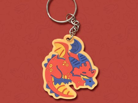 Coin Dragon Rubber Keychain Sale