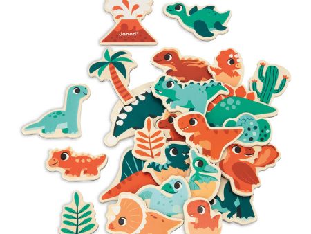 Janod Dinosaur Magnets - 24 pieces Fashion