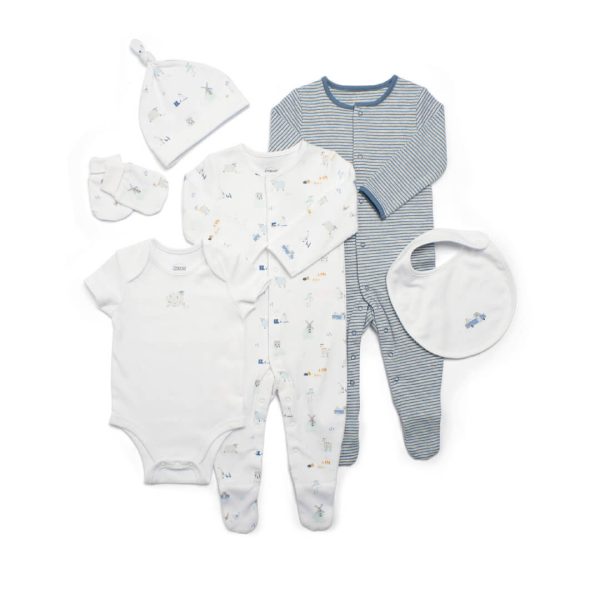 Mamas and Papas Blue Stripe Farm - 6 Piece Set Online