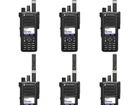 6 Pack of Motorola XPR7550e UHF 403-512MHz MOTOTRBO Digital Display Portable Two-Way Radio Bluetooth WIFI AAH56RDN9RA1AN NON-IS Sale