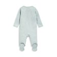 Mamas and Papas Organic Cotton Ribbed Onesie with Zip - Blue on Sale