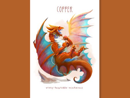 DnD Copper Dragon Art Print Discount