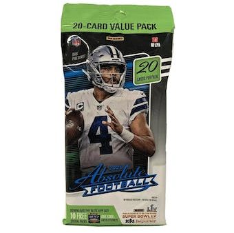 2020 Panini Absolute Football Jumbo Value Pack Fashion