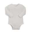 Mamas and Papas Organic Cotton Ribbed Long Sleeve Bodysuit - White on Sale