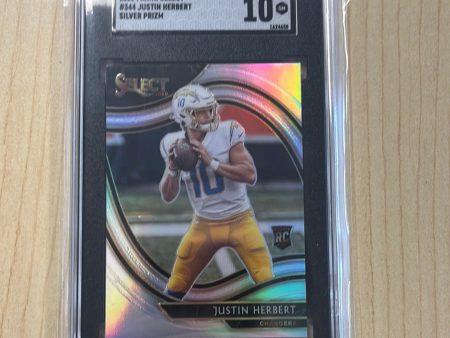 2020 SELECT JUSTIN HERBERT #344 RC SILVER PRIZM Fashion