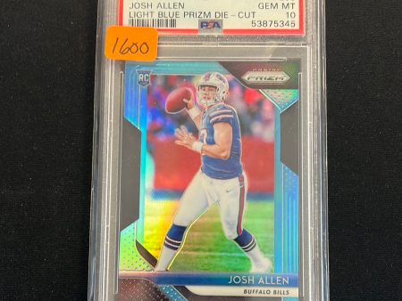 2018 PRIZM JOSH ALLEN #205 RC LIGHT BLUE DIE CUT  199 PSA 10 Sale