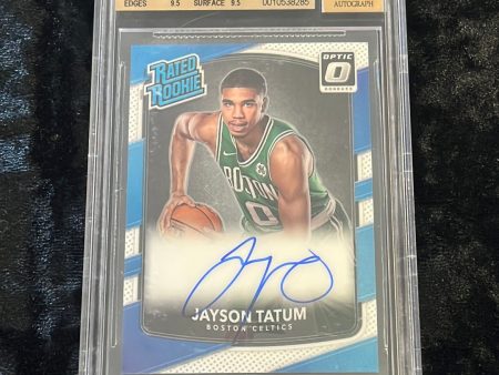 2017-18 DONRUSS OPTIC JAYSON TATUM #198 RC AUTO BGS 9.5 10 GEM MINT For Discount