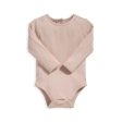 Mamas and Papas Organic Cotton Ribbed Long Sleeve Bodysuit - Pink Online Sale