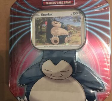 Pokemon SNORLAX Tin 3 Booster Packs 1 Holo TCG New & Sealed For Discount