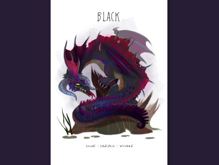 DnD Black Dragon Art Print Sale