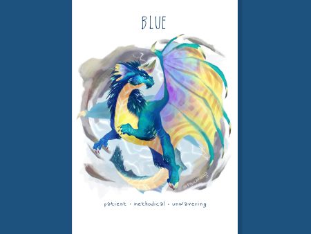 DnD Blue Dragon Art Print Online Hot Sale