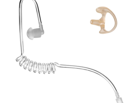 Coiled Clear Acoustic Audio Tube and Earmold for Surveillance Headsets For Sale