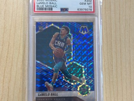 2020 MOSAIC LAMELO BALL #202 RC BLUE MOSAIC  99 PSA 10 GEM MINT Fashion