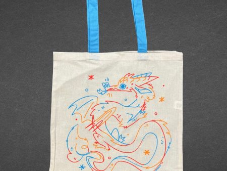 Colorful Dragon Organic Cotton Tote Bag For Cheap