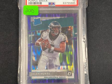 2020 Donruss Optic Jalen Hurts #164 RC PURPLESHOCK PSA 10 Supply