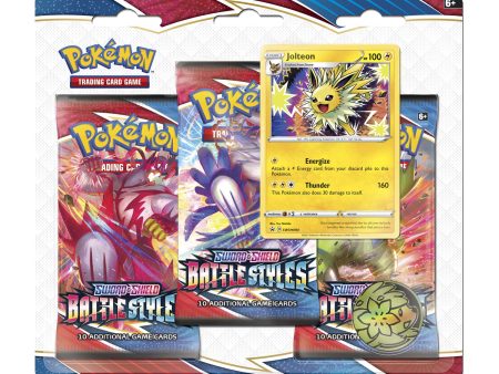 Pokemon TCG: Battle Styles 3 Booster Packs Blister, Coin & Jolteon Promo Card For Discount