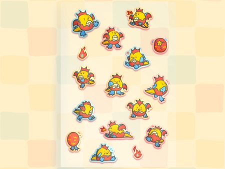 Bitty Basilisk Puffy Sticker Sheet Online Sale