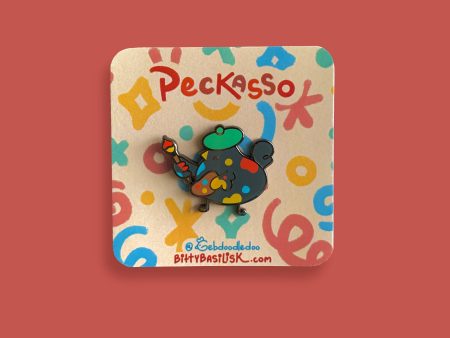 Peckasso Enamel Pin Online now